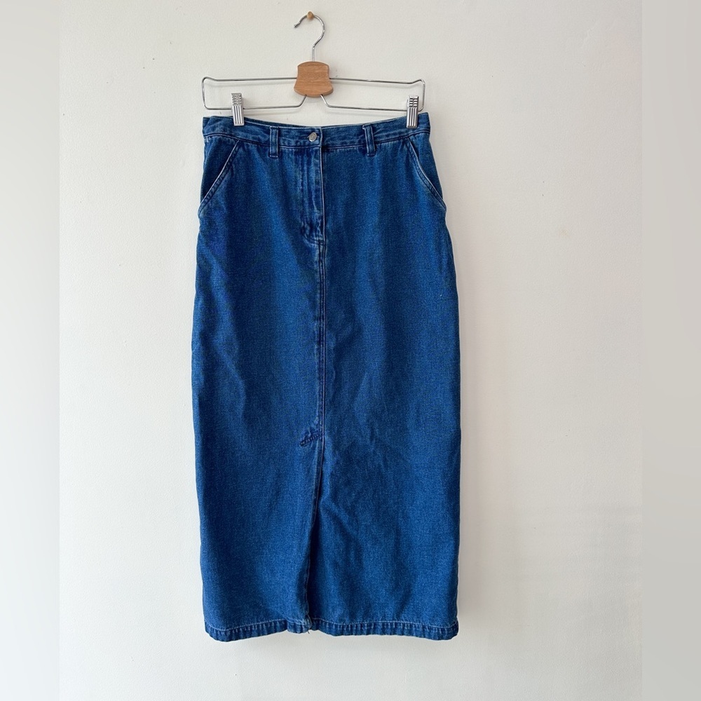 Vintage Denim 100% Cotton Maxi Skirt - Brand “Outline” - Size 8